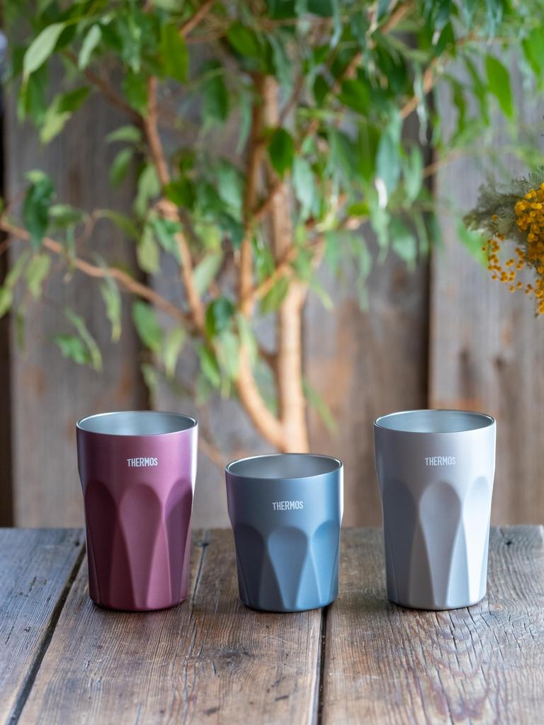 Thermos Vacuum Insulated Rose RBW Tumbler, 400ml, Brown, Glass-like Design, JTC-400