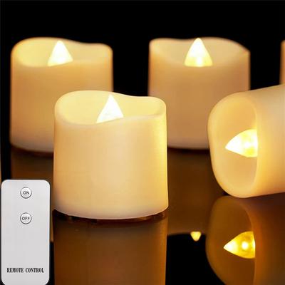 12/24er-Pack flammenlose flackernde LED-Kerzen mit Fernbedienung, LED-Teelicht, elektronische LED-Kerze für Hochzeit, Halloween, Weihnachtsdekor