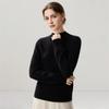 Lekasha Women's Cashmere Goat Wool Twelve-Needle Half-High Collar Sweater - Autumn/Winter Base Layer