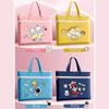 Double Layer Tote School Bag Canvas File Bag Cute A4 File Bag  Learning Supplies