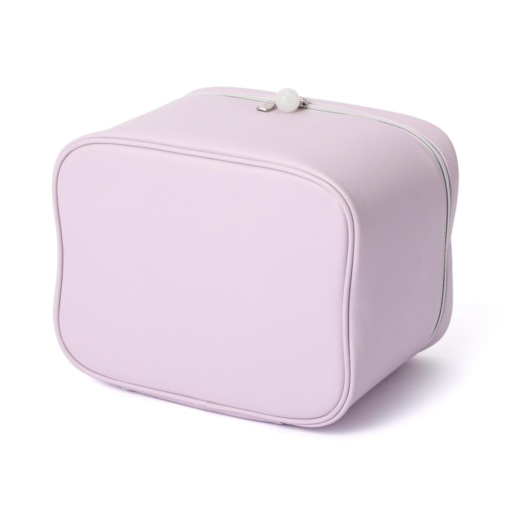 Francfranc Wave Shape Vanity Pouch, Large, Light Purple, Makeup Pouch, Accessory Organizer