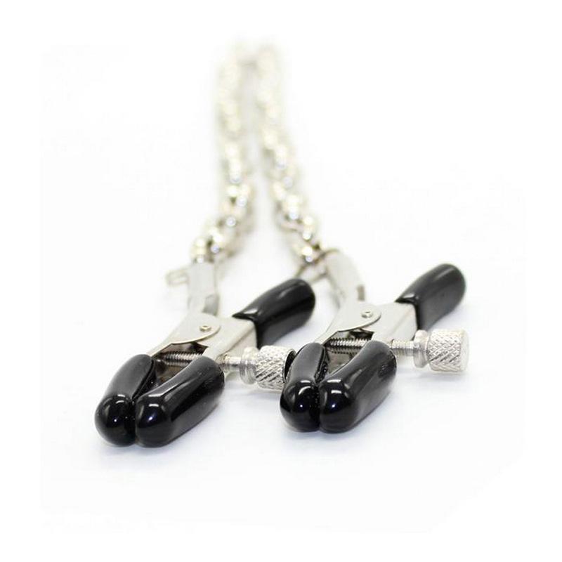 MoDi Metal Nipple Clamp With Metal Chain for Women Men Fetish To Breast Labia Clip Stimulation Massager Bondage Sex Products Adult BDSM