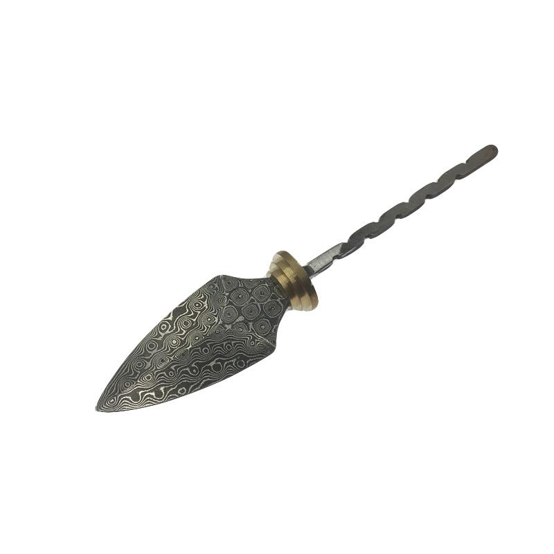 DIY Semifabricat Model Oțel Damasc Cuțit de Ceai Pu'er Accesorii pentru Ceremonia Ceaiului Pu'er & Negru Instrument Tăietor Cuțit DIY