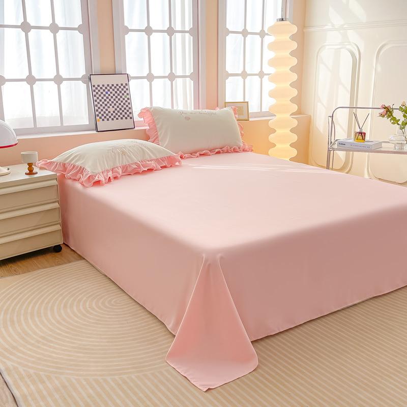 Lace Princess Wind Four-piece Set Washed Cotton Bed Sheet Quilt Cover Embroidered Small Fresh Bedding