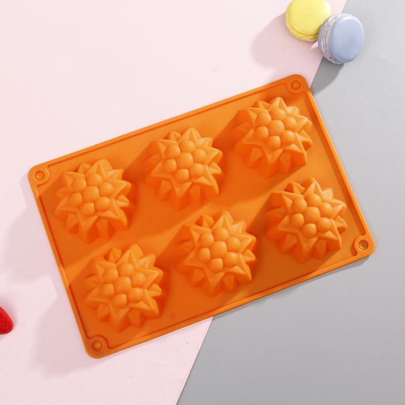 DIY Chocolate Jelly Pudding Cake Mould with 6 Silicone Ice Cream Decoration Ice Tray Mould