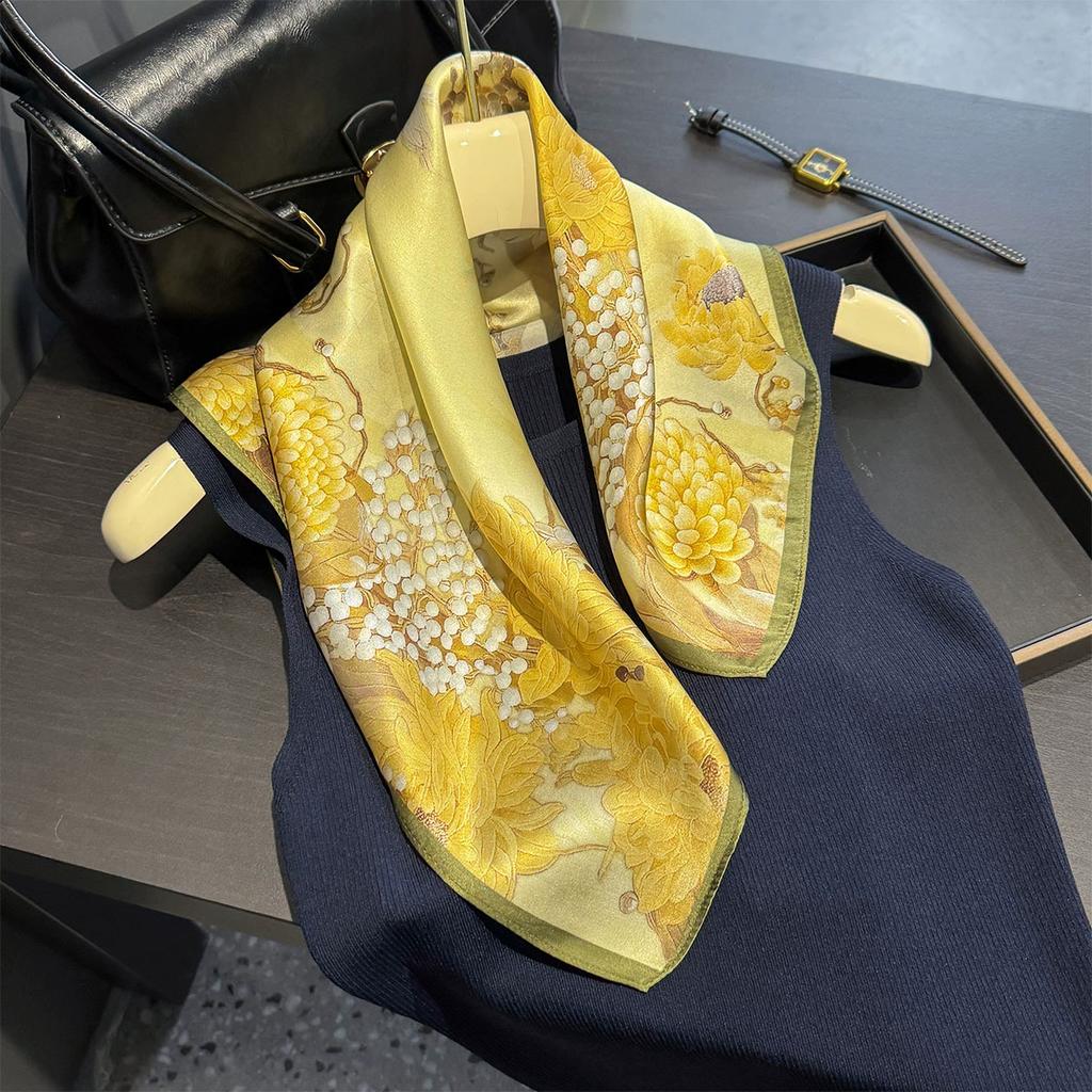 Fashion 100% Real Silk dot Scarf Women Shawls Wraps for Ladies Neckerchief Foulard Scarves Pashmina Female Hijab Bandana