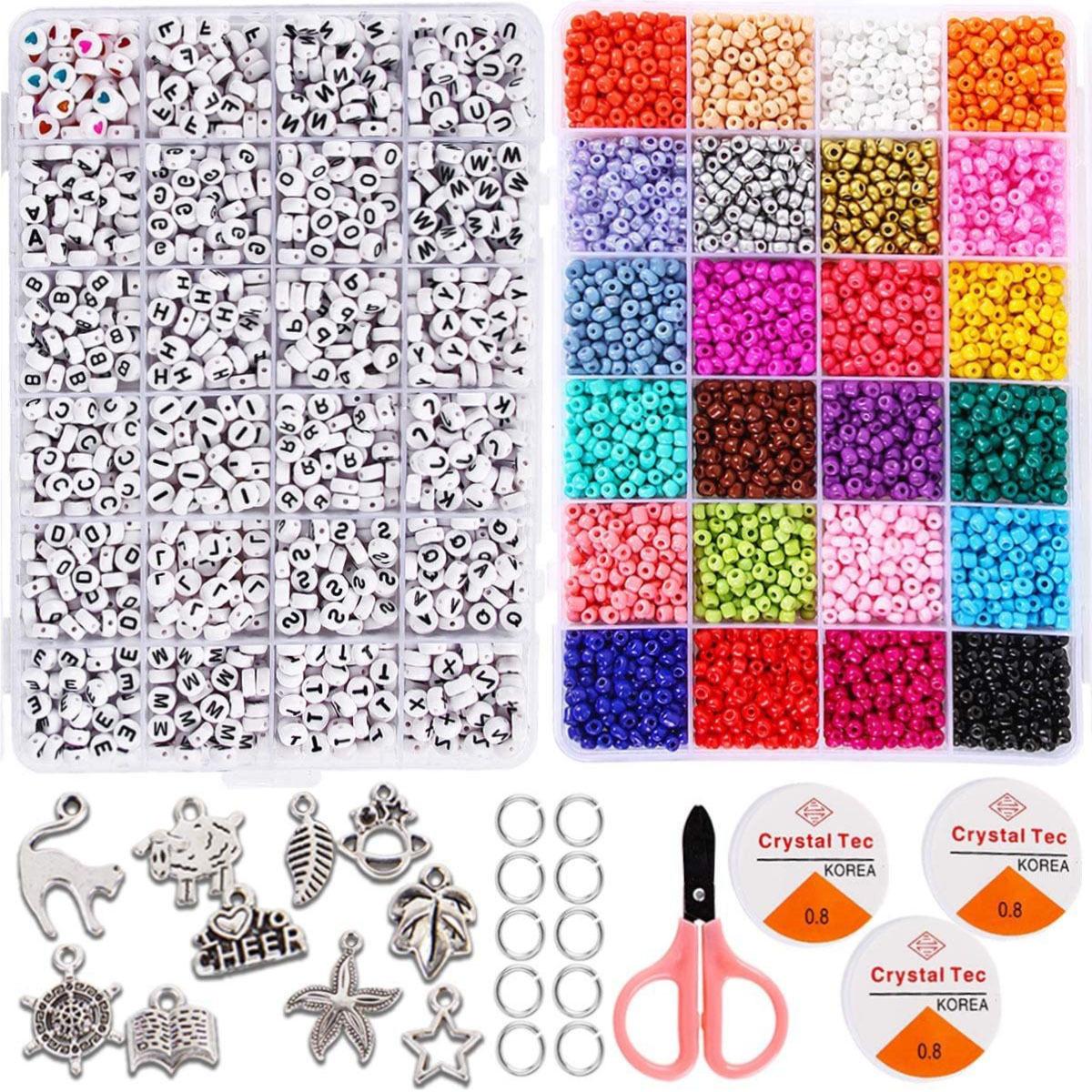 

Набор для рукоделия из стеклянных рисовых бусин 4 мм: Английские бусины с буквами и аксессуары для изготовления украшений