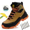 Waterproof Men Boots Safety Shoes Puncture-Proof Work Boots Safety Steel Toe Shoes Indestructible Construction Protective Boots