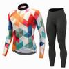 Men Women Cycling Jersey Set Long Sleeve Mountain Road Bike Outfit Breathable Quick Dry