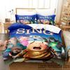 3D Tisk Kreslený Sing 2 Povlečení Přikrývka na Peřinu Ložní Sada Přikrývka Povlak na Polštář Peřina King Queen Size Chlapecké Dospělé Povlečení