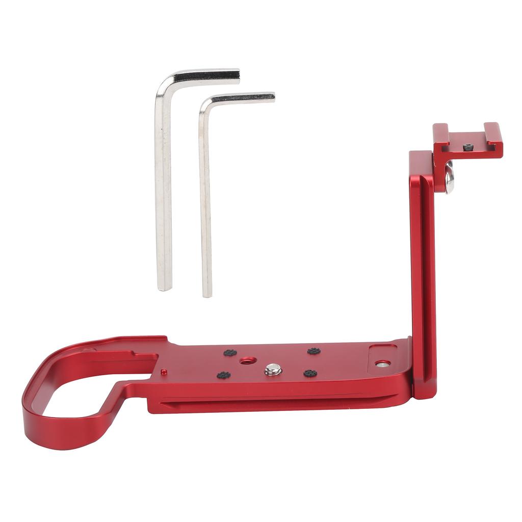 Hurtigfesteplate L-brakett med blitssko Håndgrepholder for Canon R5 SLR-kameraRød
