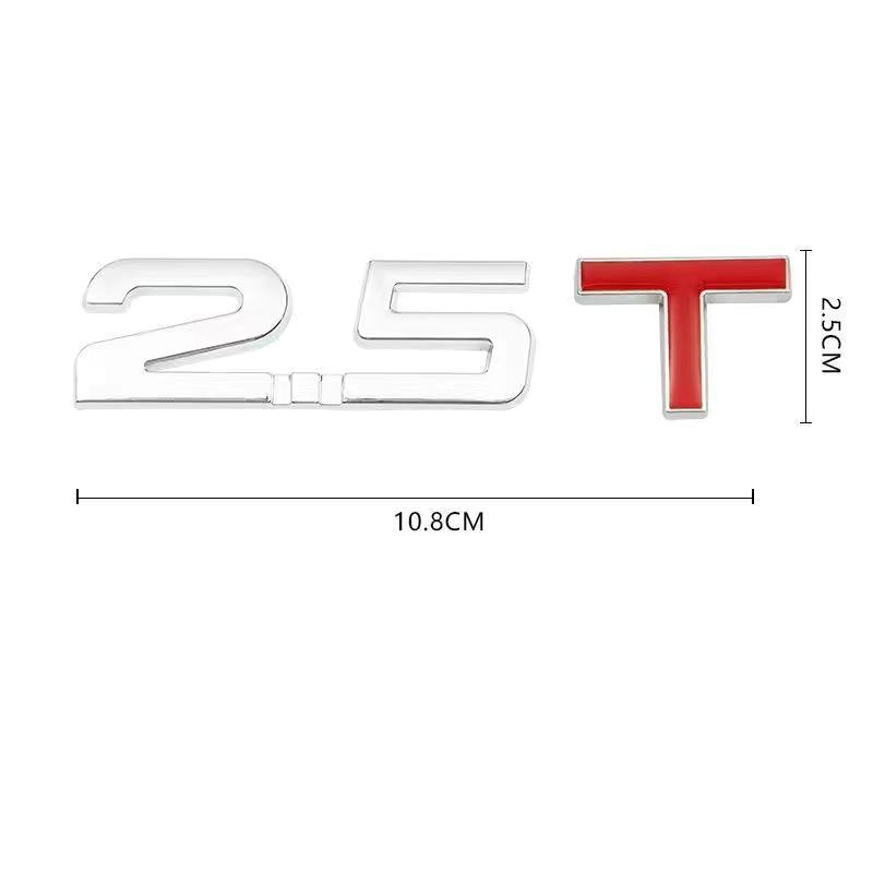 Auto 3D Metall 1.3T 1.4T 1.5T 2.0T 2.4T 2.8T 1.6T 1.8T 2.2T 2.5T 3.0T Logo TURBO Emblem Plakette Aufkleber Heckaufkleber Für Toyota Honda