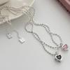 2023 New Light Luxury Women's 925 Sterling Silver Heart Necklace with Clavicle Chain