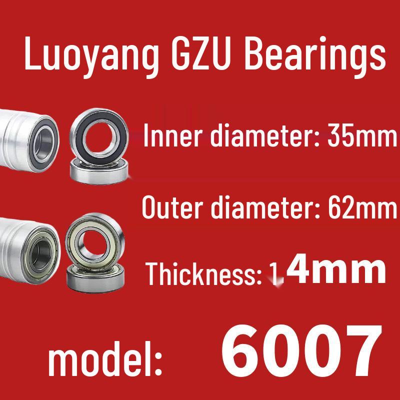 Luoyang Yüksek Kaliteli Dayanıklı Aşınmaya Dayanıklı Derin Kanallı Bilyalı Rulman 6200-6206 Serisi