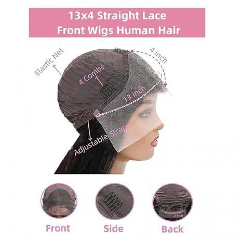 13x4 Lace Front Wig Long Curly Hair Black Body Wave High Temperature Fiber Full Head Women