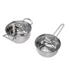 Cooking Pots Set Stainless Steel Milk Pot and Double Handle Soup Pot with Lids Easy To Clean for Kitchen
