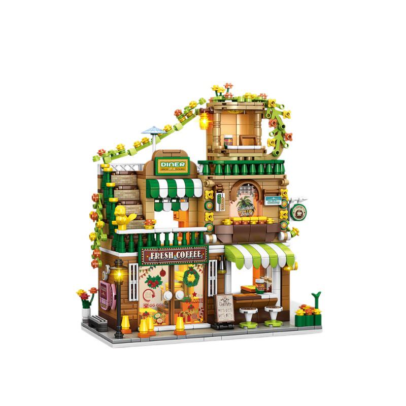Keeppley City Model Building Blocks - Street View Series, Compatible with Lego, for Kids, Assembly Toy Set, Gift Box