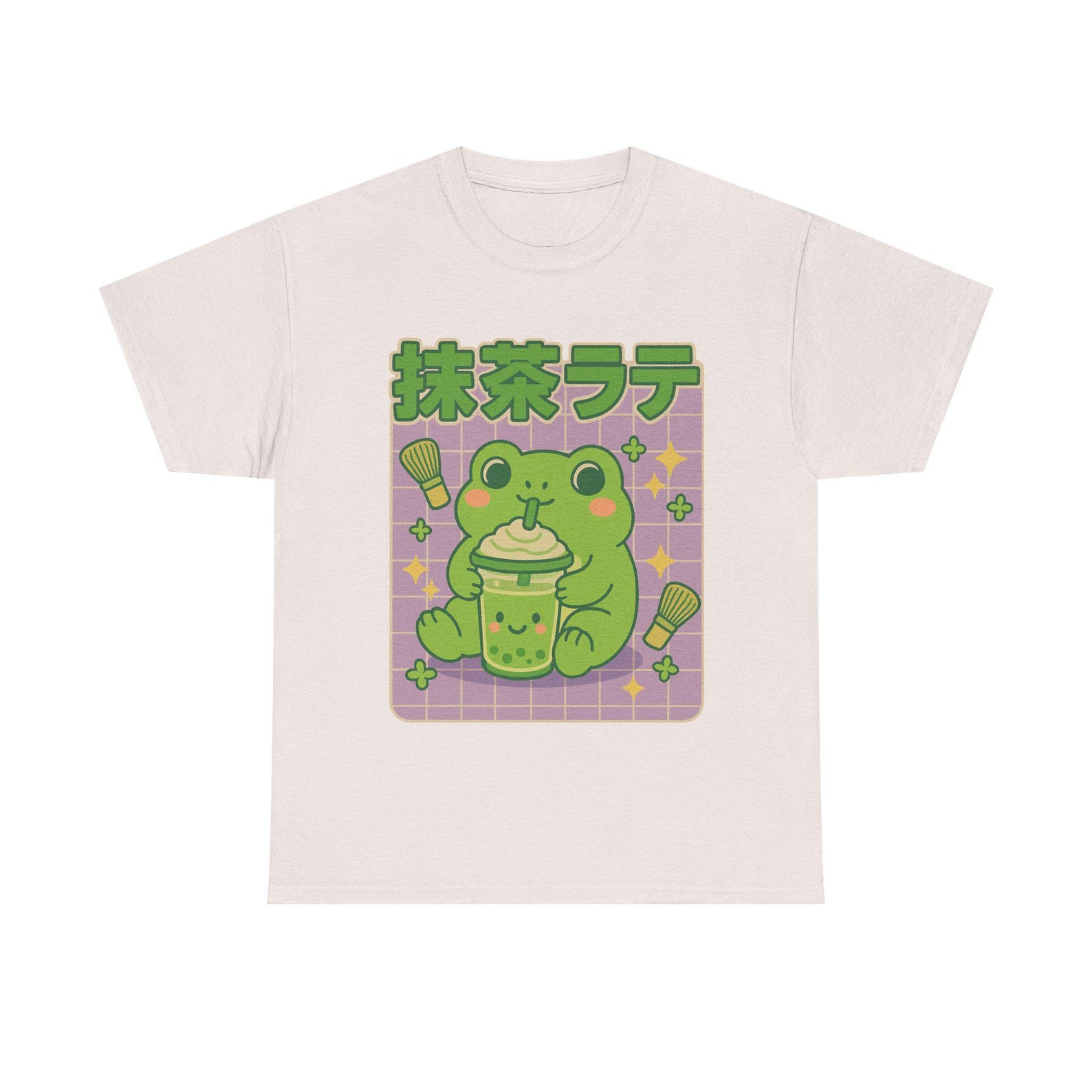 Green Tea Matcha Retro Tee, matchagirlie Shirt, Vintage Matcha Gift, frog matcha Tshirt, Japanese Gift for Her, Japanese frog matcha Gift S