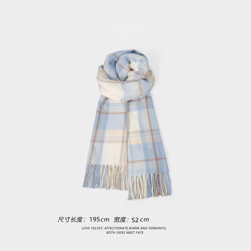 

New plaid scarf, women s autumn and Korean version of the atmosphere, warm in winter, cute and versatile college style scarf