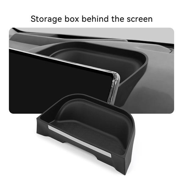 Silicone Black Center Console Screen and Dashboard Storage Box