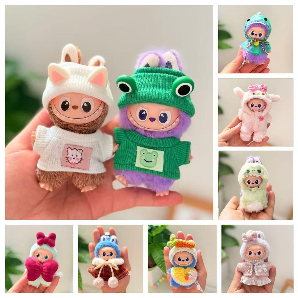 Mini Version 4.0 Vinyl Face Plush Blind Box Doll Clothes Christmas Set Small Nose Gaga Heart Bottom Password
