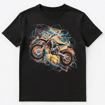 Grafisches Dirtbike Unisex T-Shirt