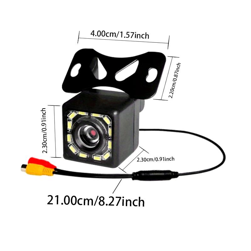 HD CCD Car Rear View Camera with 12 LED Night Vision - Wide Angle Reverse Backup Camera for Parking, Front & Rear Universal