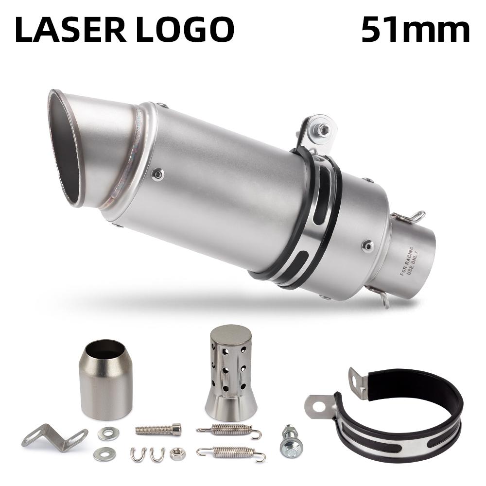 51mm Racing Motorcycle Exhaust Muffler GP-project Universal Sport Bike Muffler