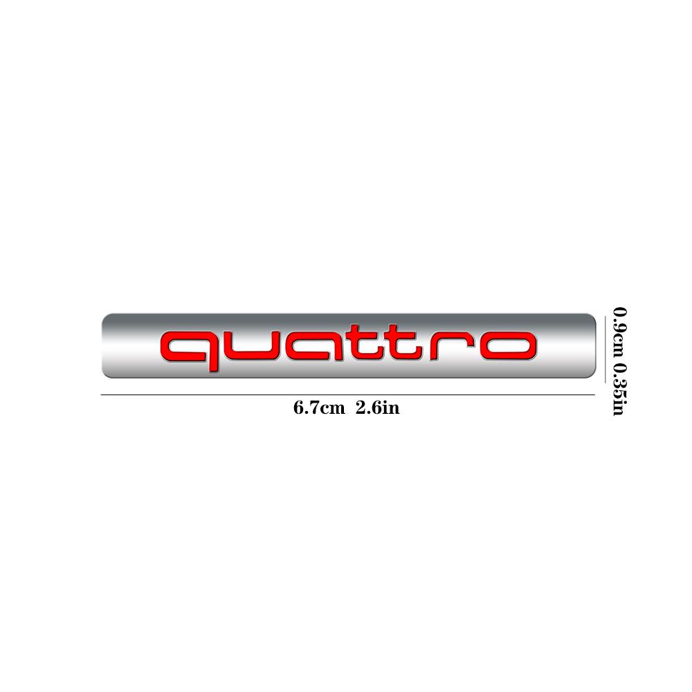 Car Styling Quattro Letter Logo Side Body Fender Trunk Sticker Decor For q2 A7 S1 B8 8P A3 A6 C7 Q7 Q5 Q3 Q2 Q1 Q2L A4 A5 A6L