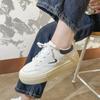 22 spring new breathable canvas shoes student platform casual board shoes