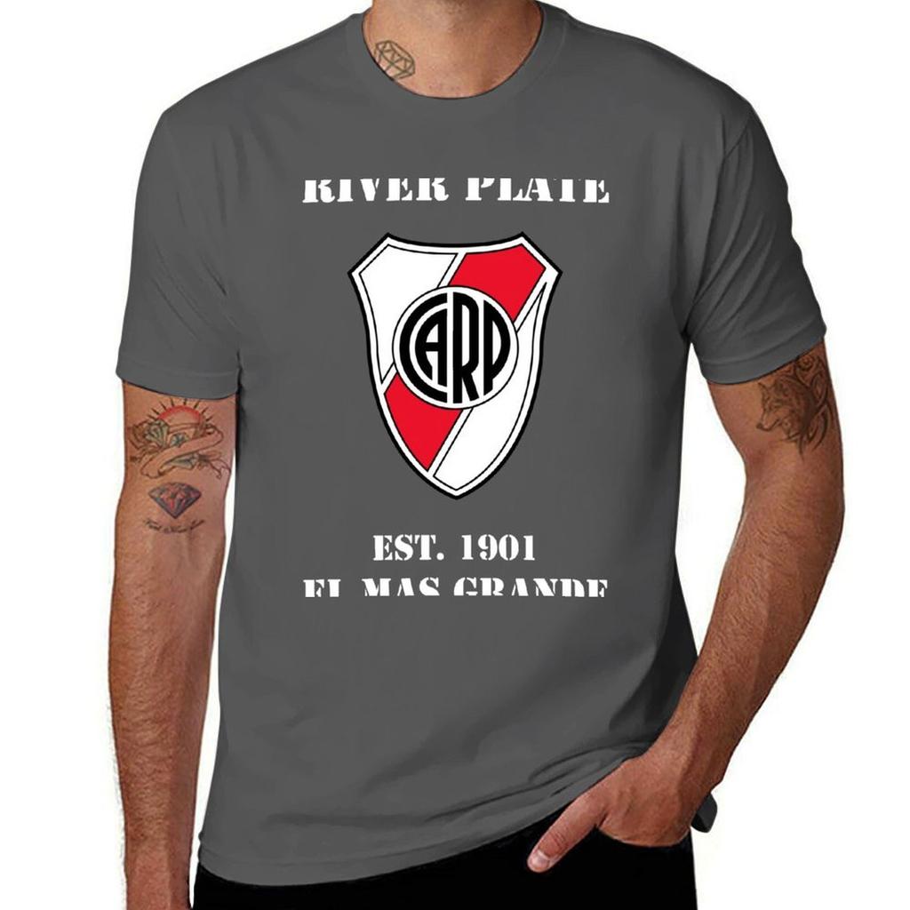 RIVER PLATE FC TShirt Black Cotton Tshirt Plain for Man Package T Shirt for Man 100 Percent Cotton TShirt