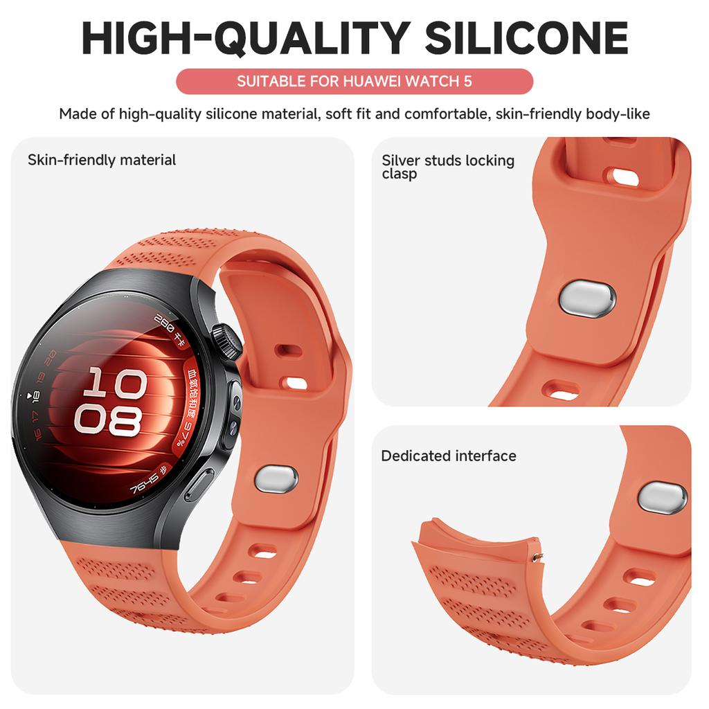 No Gaps Soft Silicone Watch Strap For Huawei Watch 5 42MM 46MM Sport Bnad Bracelet For Huawei Watch 5 Wrist Band Watchbands
