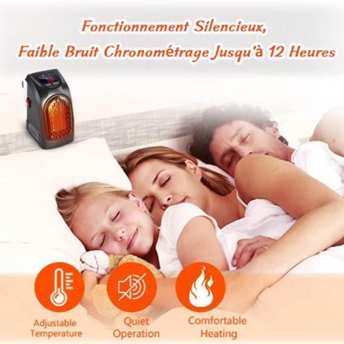 Bathroom Fan Heater - Mini Auxiliary Heater with Adjustable Thermostat Powerful 400 Watts Low Consumption - M33701