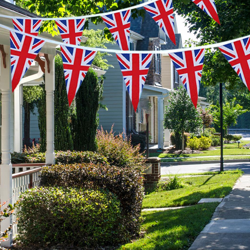 Union Jack Flag Bunting 2025 Queens Jubilee Decorations Party Supplies British Union Flag Bunting Banner Garlands Party Decors