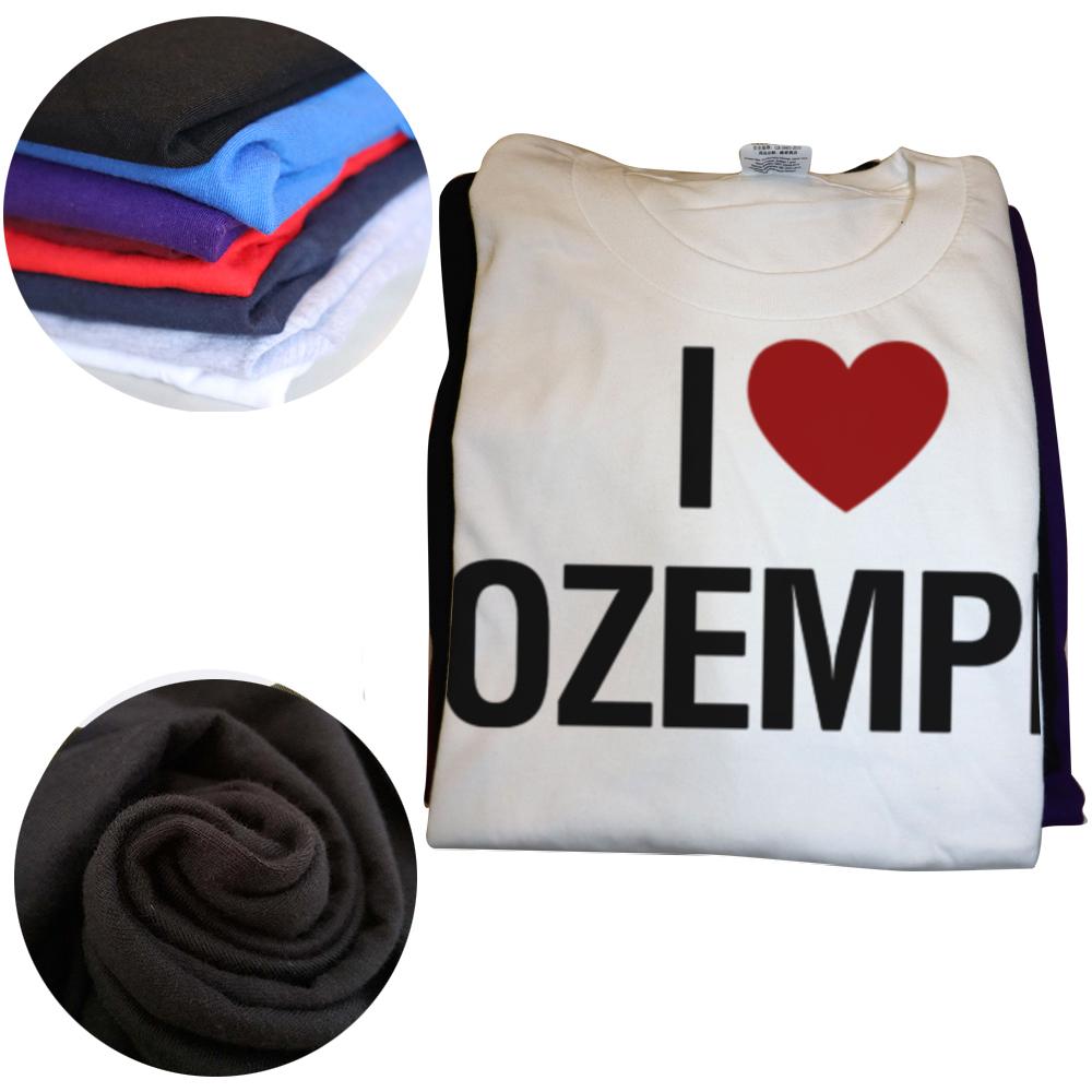 Funny I Love Ozempic Classic T Shirts Men Women Pure Cotton Humor Streetwear Tee Shirt Short Sleeve Unisex Loose Clothing