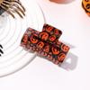 New Women Print Flower Hair Claw Crab Print Hairpin Plastic Hair Clip Clamps Large Size Hair Accessories Girl Halloween