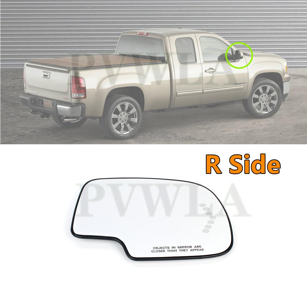 Front Door Side Heated Mirror Glass Rear-view For GMC Sierra 1500HD 2003/GMC Sierra 2500 2003 2004/GMC Sierra 1500 HD 2005 2006