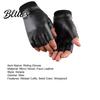 Micro Velvet Lining Finger Faux Men Autumn 1 Pair Riding Gloves Winter Half Black Leather