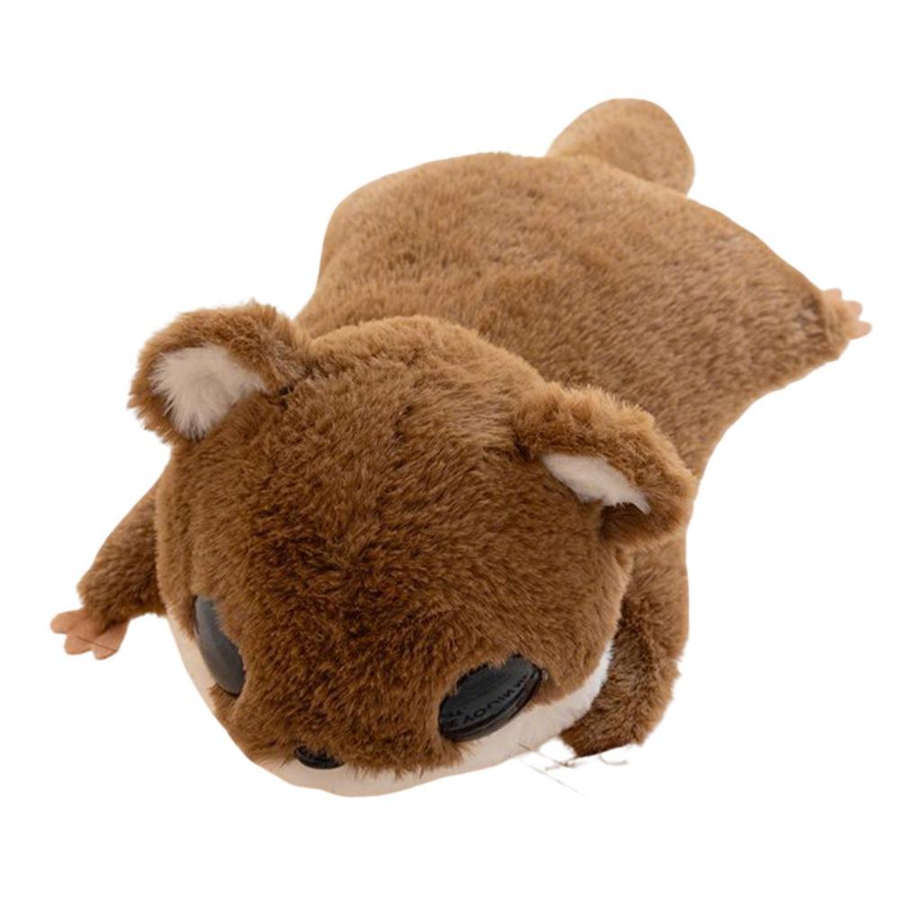 Soft Material Sugar Glider Plush Toy Cute Cartoon Flying Squirrel Plush Festival Gift 33cm коричневый