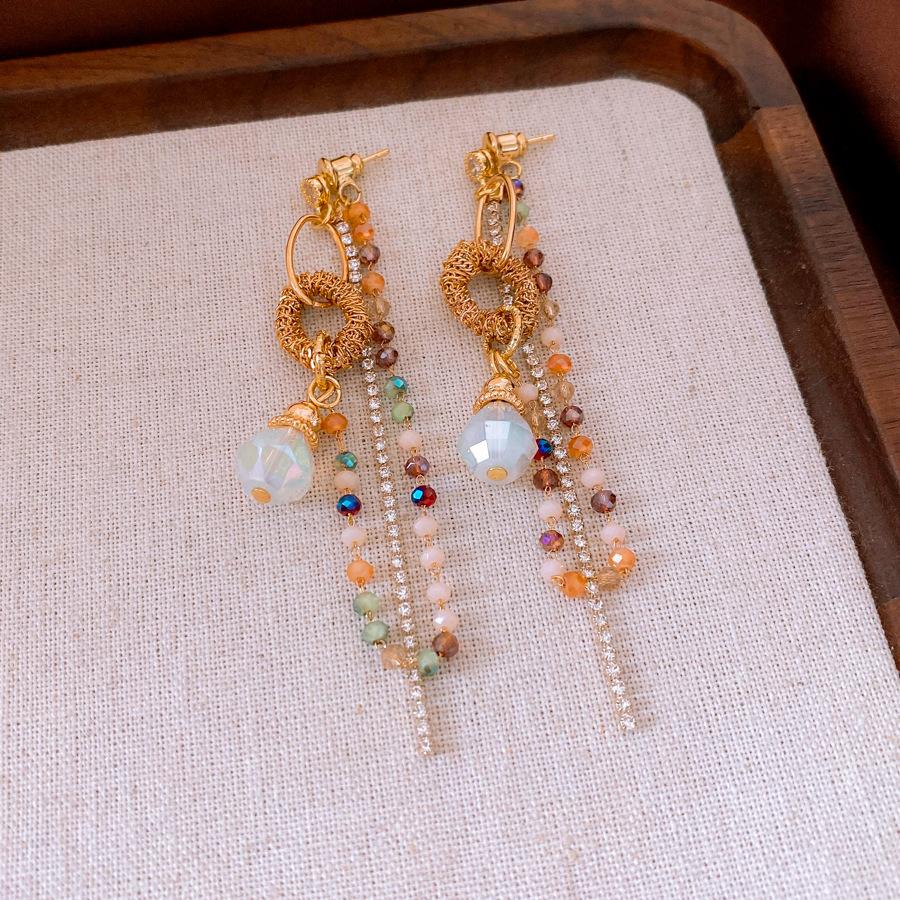 

Water Drop Fringed Earrings, Medium and Ancient Style, Exquisite and Versatile Stud Earrings, Temperament and Advanced Earrings.