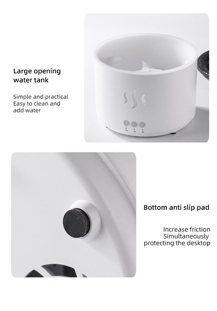 Large Capacity Volcano Bubble Ring Aroma Diffuser Humidifier with Crackle Design for Home Use