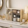 Boîte de rangement cosmétique en plastique Transparente Anti-poussière Présentoir à cosmétiques Grande capacité avec tiroirs Porte-rouge à lèvres Salle de bain