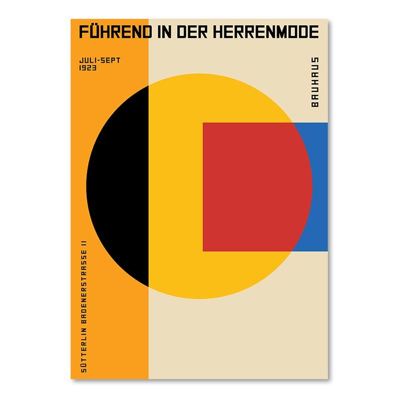 Bauhaus-Ausstellungsplakat, abstrakte Geometrie, Leinwandgemälde, Druck, Schwarz-Weiß-Bilder, moderner Kunstdruck, Wandkunst, Dekor