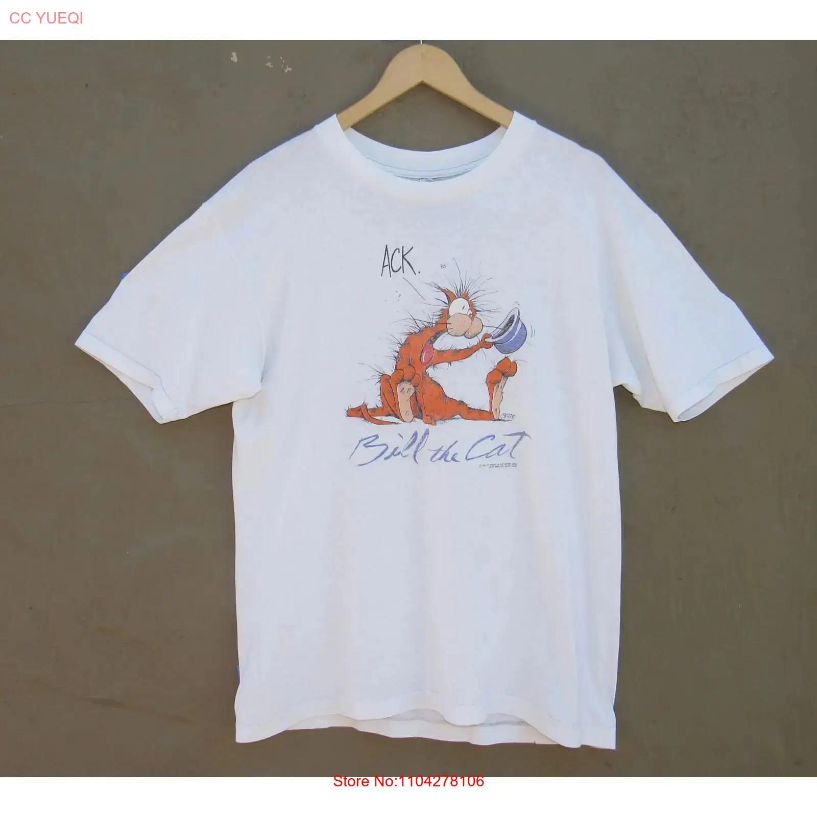 VTG 1980 s BILL THE CAT Fifty T Shirt ACK Washington Post 1986 L XL vintage Washed Soft Comfortable Unisex Casual fashion S разноцветный