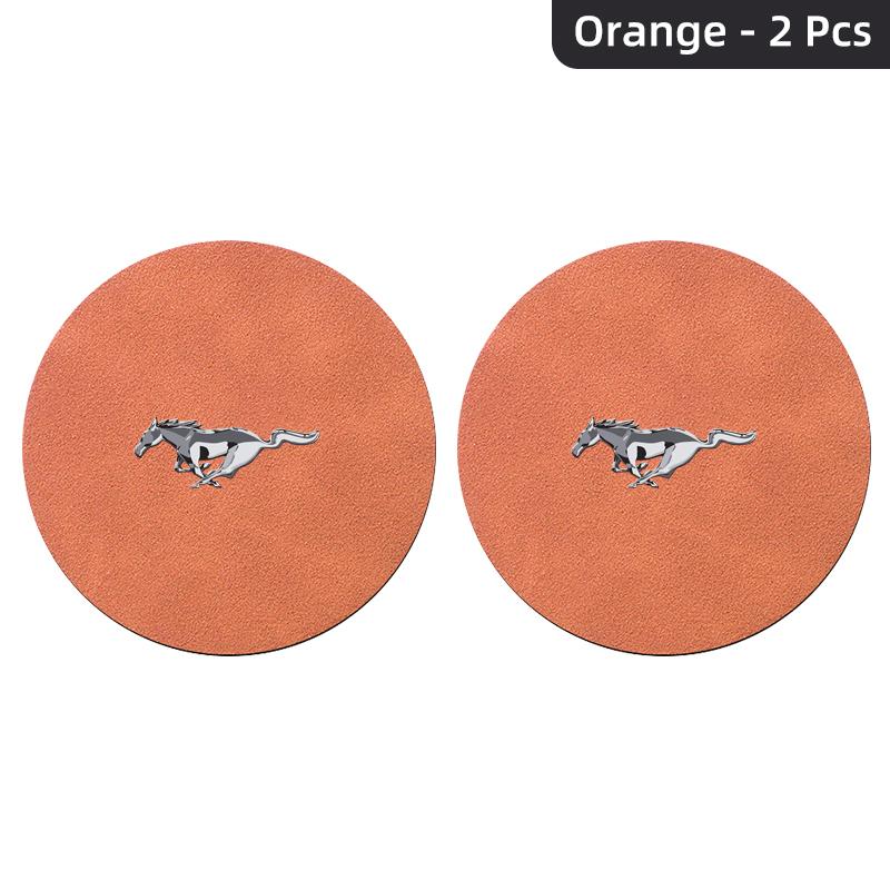 Car Sticker Car Coaster Water Cup Slot Non-Slip Mat Suede Pad Accessories For Ford mustang Shelby GT GT500 GT350 Convertible Mac