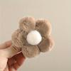 1pc Plush Flower Hair Claw Clip Autumn Winter Charm Hair Clip Cute Sweet Hair Accessories