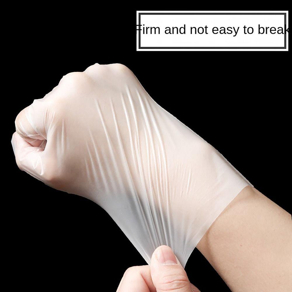 100Pcs Acid Work Safety Disposable Gloves Transparent Latex Free Gloves Cleaning Gloves  Catering