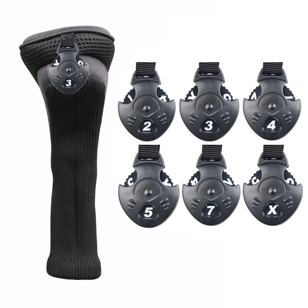 3Pcs/Set Long Neck Golf Club Head Covers Wood Driver Protect Headcover 1#/3#/5# Fairway Golf Head Cover Golf Accessories For Outdoor Training