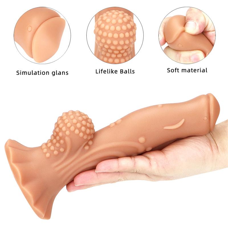 Anal Plug for Women with Soft and Special-shaped G-spot Stimulation Anal Expansion Anal Silicone Penis Simulation Dildo
