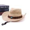 Dell Le European and American cowboy hats hollow woven straw hats women's big eaves sun protection visor summer hot spot